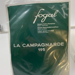 NWT Fogal Pantyhose LA Campagnarde style 195 Small Midnight 620